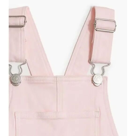 NWT J. Crew Crewcuts Girls Denim Jumper Jean Overall Dress in Pink - Picture 2 of 8